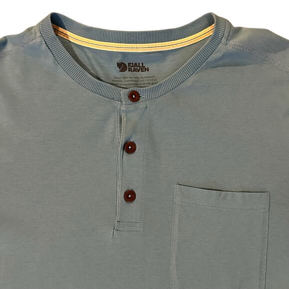 Fjällräven Greenland Henley Tee – Men’s Medium (Blue, Made in Portugal) - Picture 2 of 6